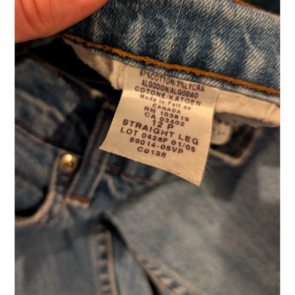 Vintage Harley Davidson Jeans Women 30x28 Light Blue Straight Leg High Rise - Picture 6 of 11